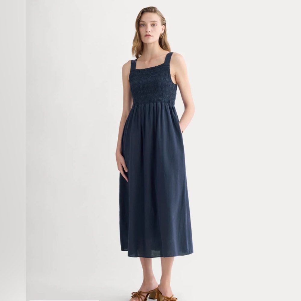 Everlane Organic Cotton The Gauze Smock Dress